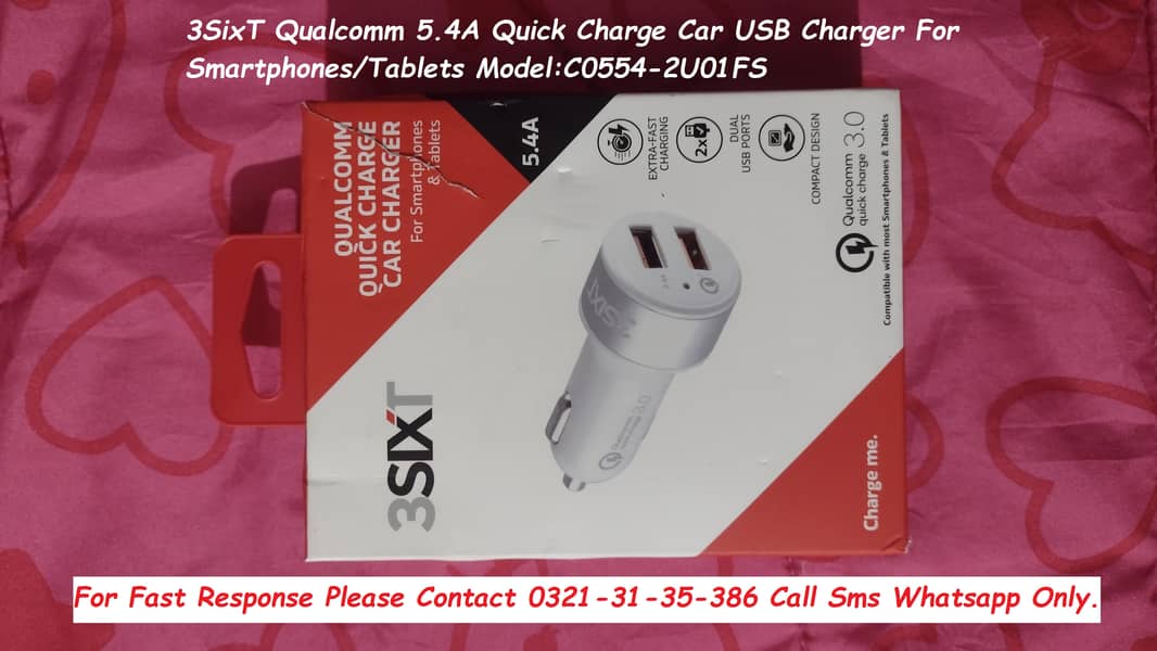 qualcomm 5.4a quick usb car charger 2