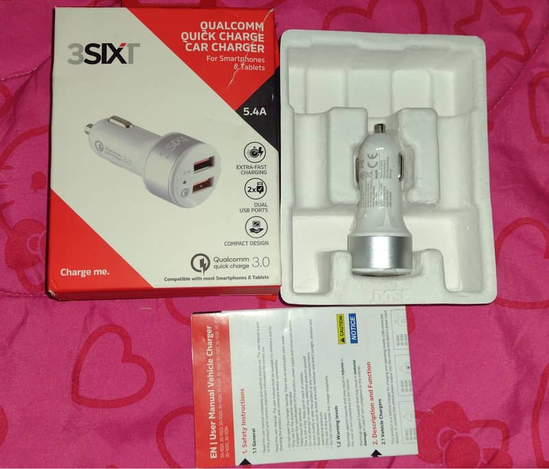 qualcomm 5.4a quick usb car charger 6