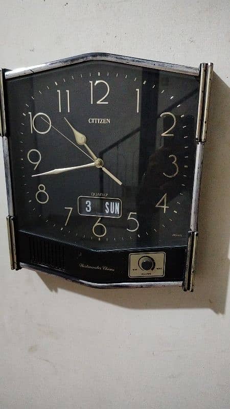 Antique Japan citizen vintage wall clock Music 0