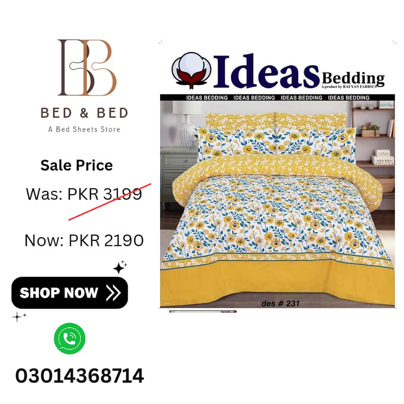 Pure Cotton bed sheets 3