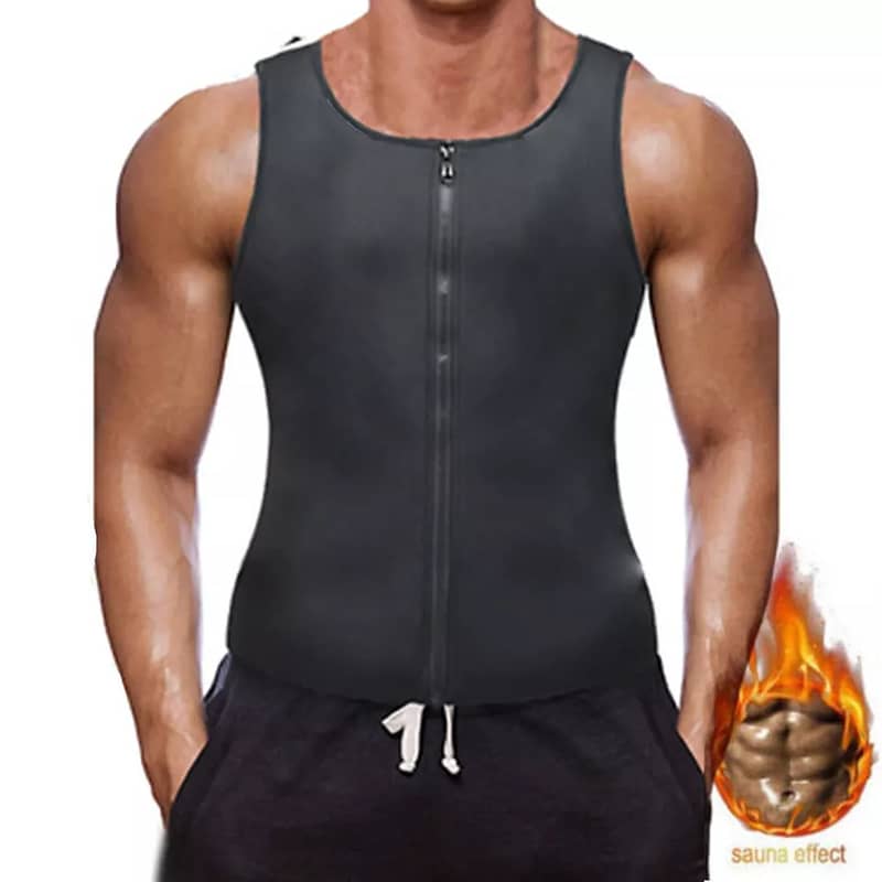 Men's Neoprene Sauna Sweat Vest Body Shaper Sport Slimming Compression 5