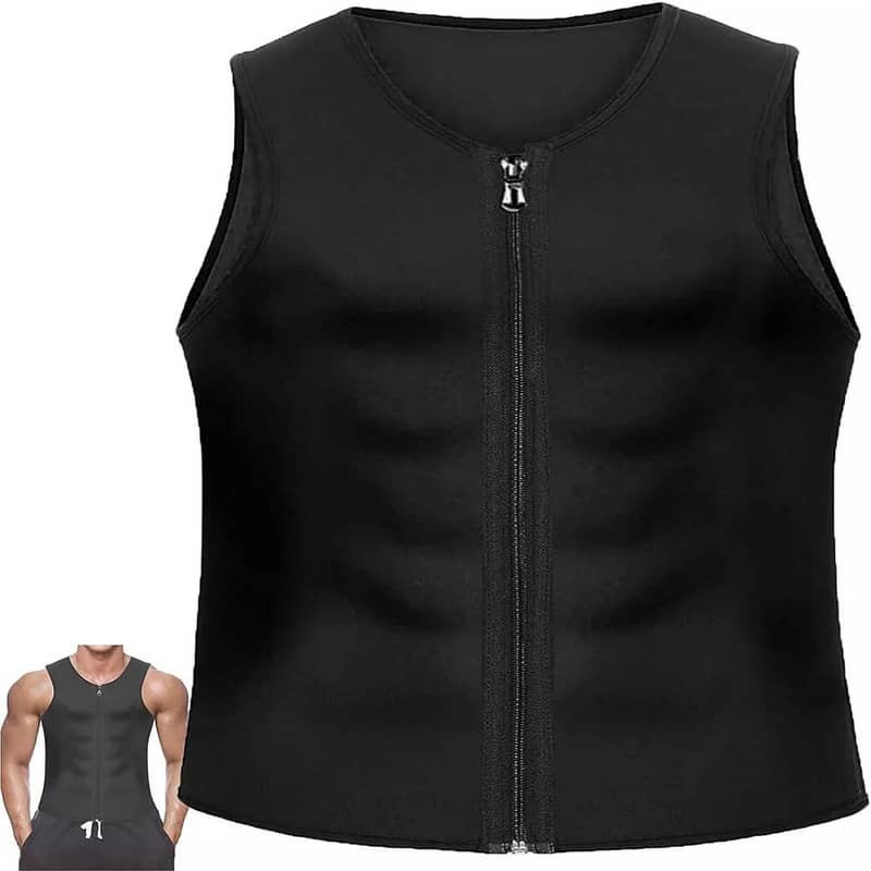 Men's Neoprene Sauna Sweat Vest Body Shaper Sport Slimming Compression 7