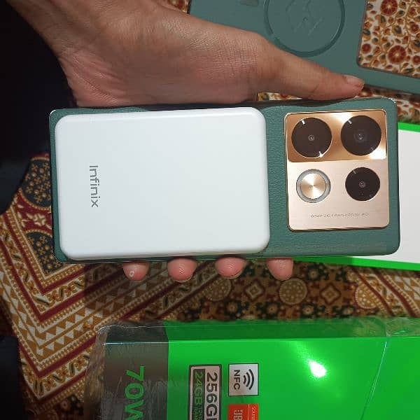 INFINIXE NOTE 40 PRO (12+12) + 256 VINTAGE GREEN COLOR LEATHER BACK 5