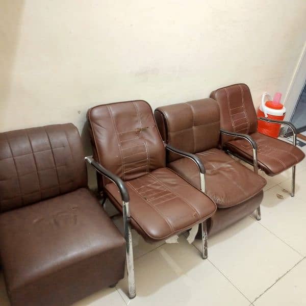 2 sofa + 2 chairs + 1 table available for sale 0