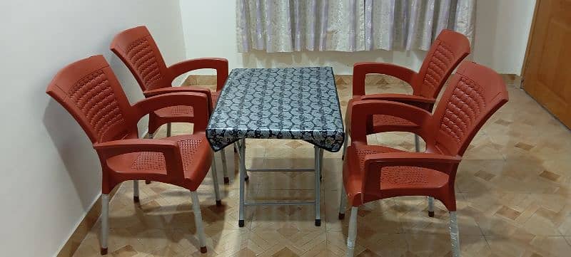 plastic chairs and table set 1