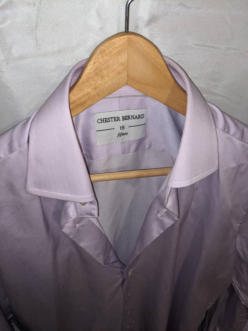 Chester Bernard size 15 shirt, lilac print, formal 3