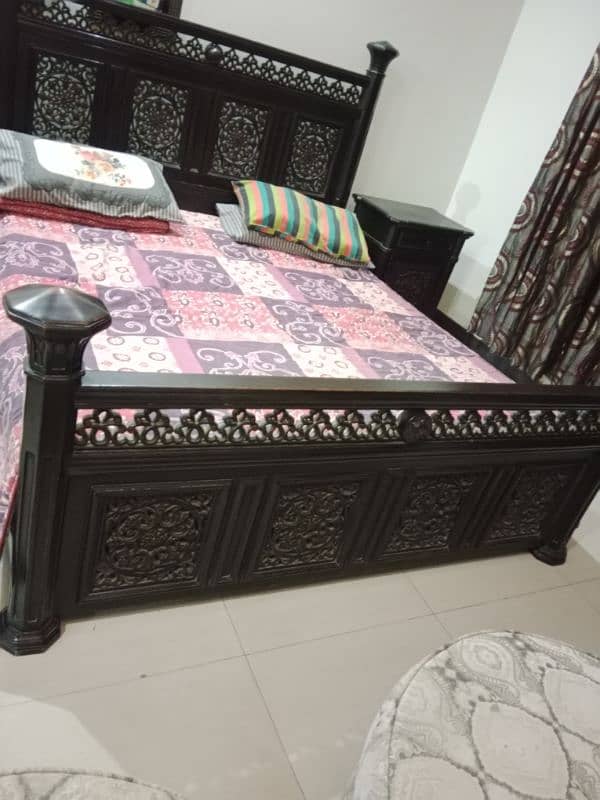 Pure wooden chinioti  bed 2