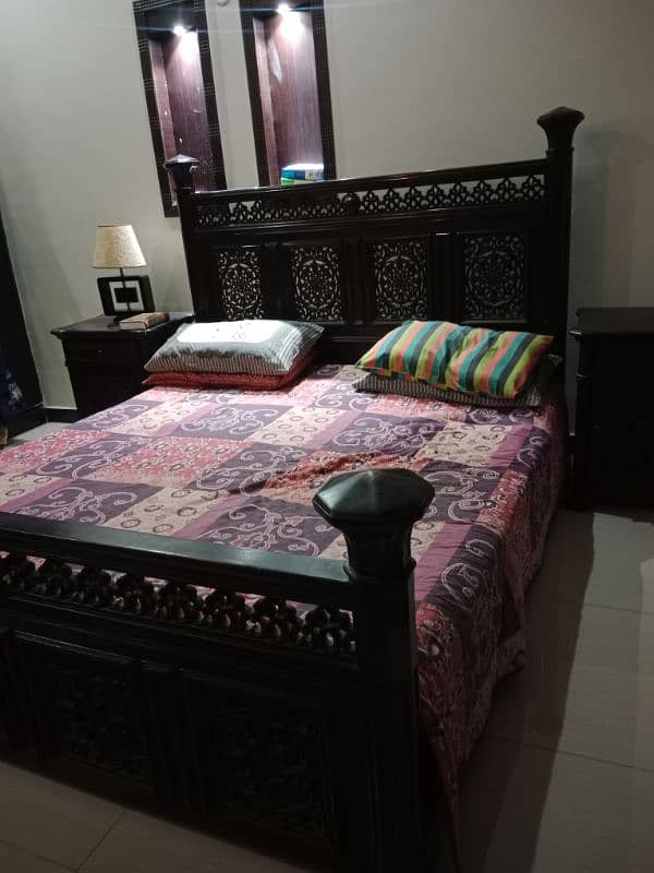 Pure wooden chinioti  bed 1