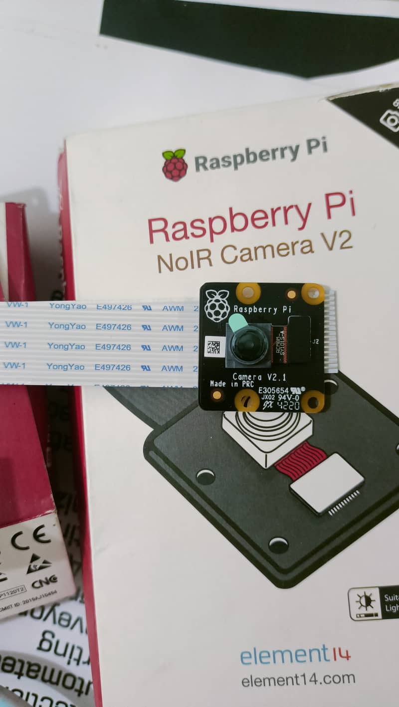 Raspberry pi 4B 4gb, Pi Camer 8MP Night Vision (New), HDMI Adopter 5