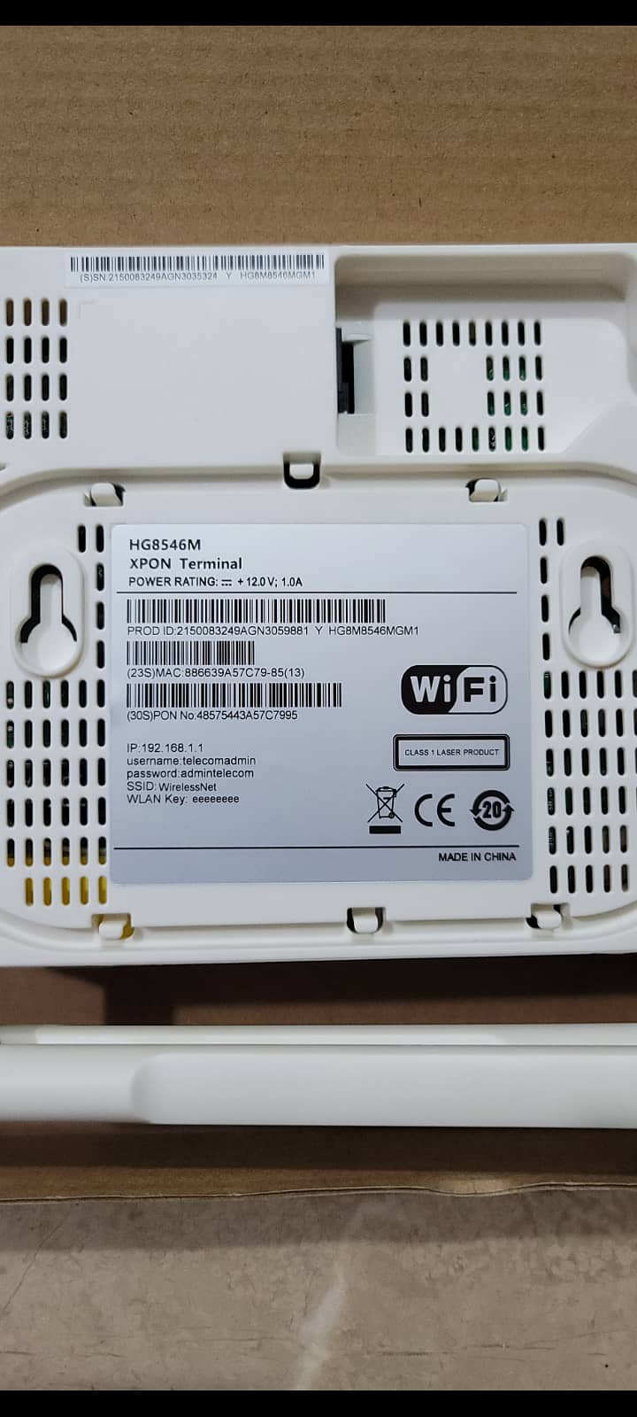 Huawei Hg8546M Fiber New Box Pack 2