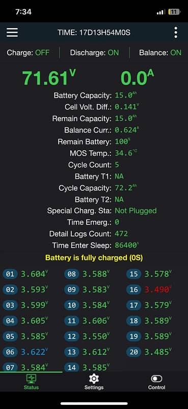 jk BMS lipo4 lion Electric bike battery Smart 2