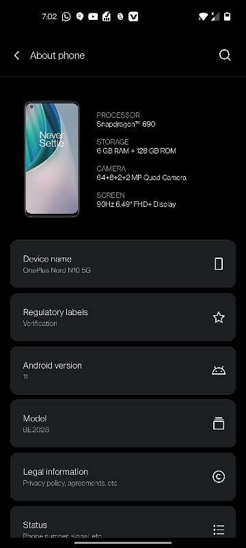 OnePlus n10 5g 6gb ram 128gb storage 2