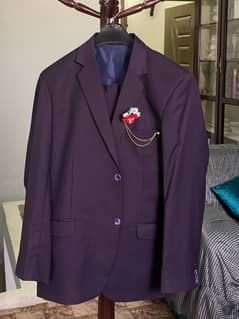 Three piece purple Pant Coat