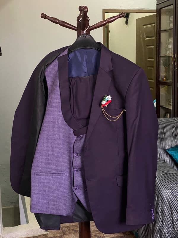 Three piece purple Pant Coat 3