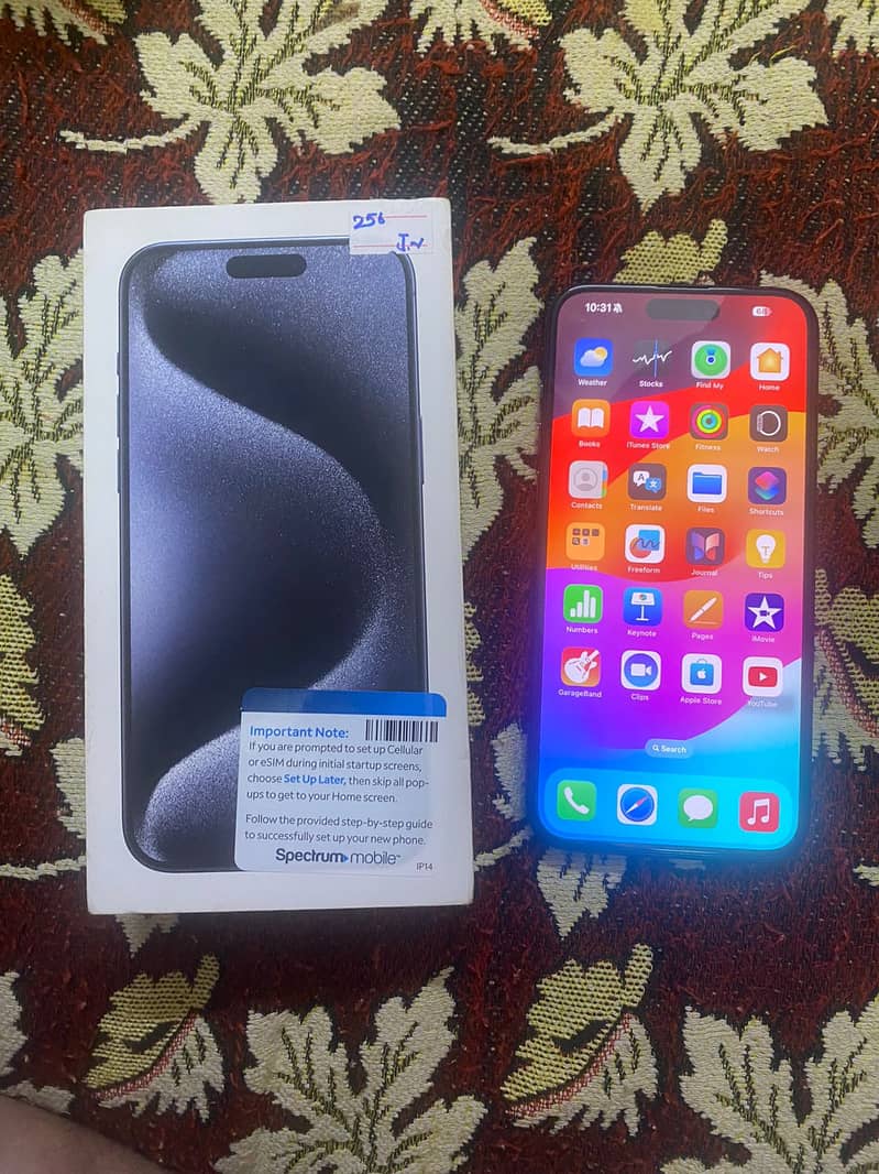 Iphone 15 Pro Max, JV ,Blue Titanium, 256 GB 0