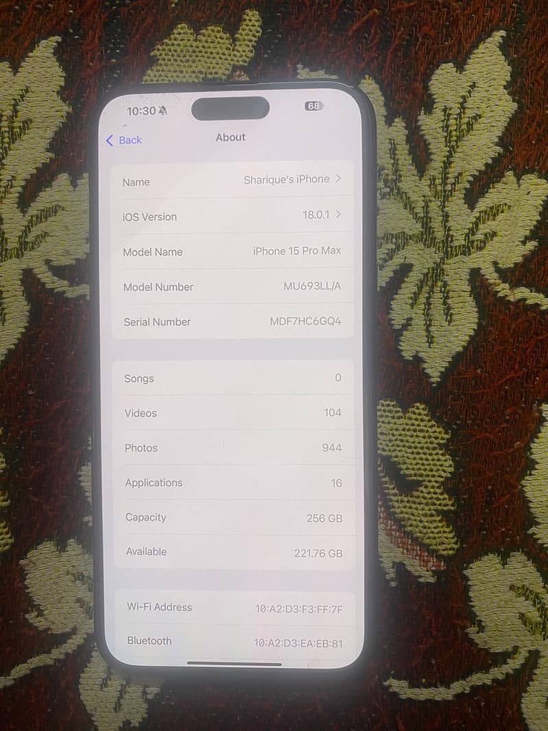 Iphone 15 Pro Max, JV ,Blue Titanium, 256 GB 2