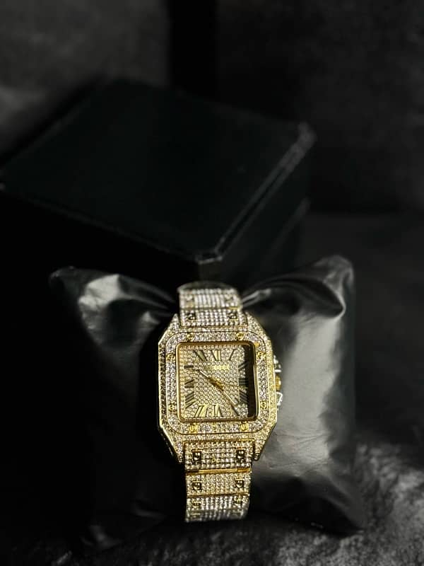 ICED OUT CARTIER WATCHES 0