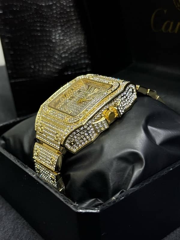 ICED OUT CARTIER WATCHES 1