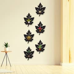 Leaf Hangin Pack Of Six Wall Art Style Modern Design Decoration