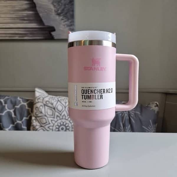 Stanley 40 oz Quencher Tumbler in Pastel Pink 1