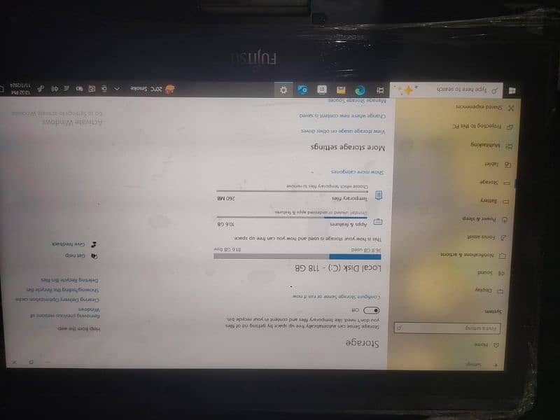 fujitsu laptop 8ram 128ssd corei5 5th gen 3