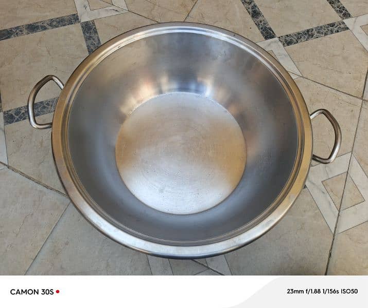 Branded 1 cooking pot and 1 karahi Steel 6