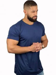 Men's Dri Fit Plain Half Sleeves Shirt