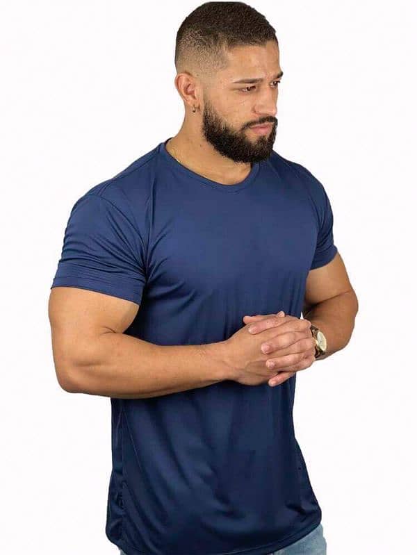 Men's Dri Fit Plain Half Sleeves Shirt 0