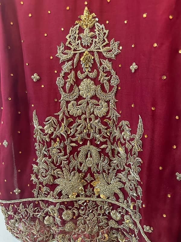 maroon bridal dress 1