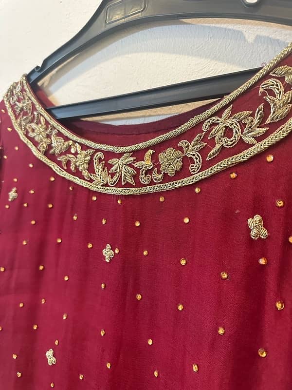 maroon bridal dress 2