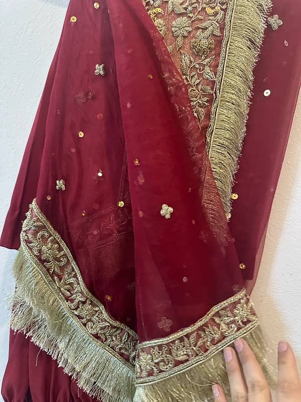 maroon bridal dress 4