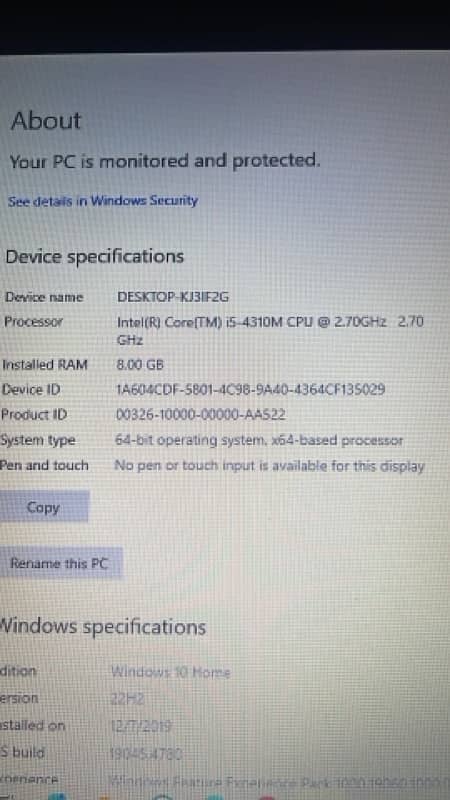 Dell Laptop Core i5 4th generation 0