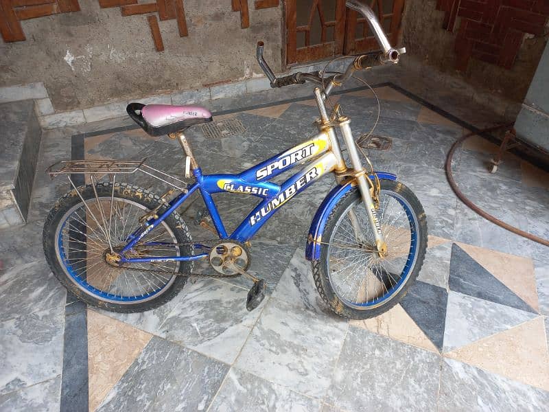 blue colour bicycle 2