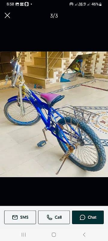 blue colour bicycle 3