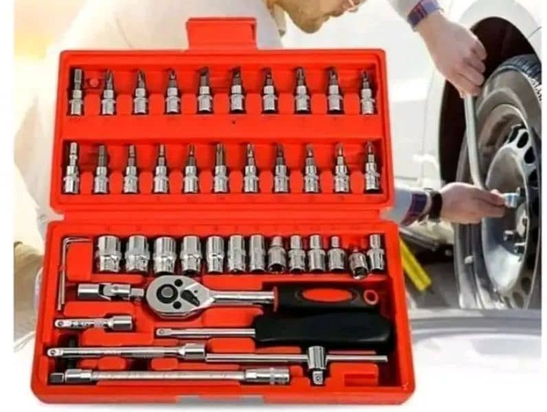 40 pcs socket wrench vehicle tool kit 1