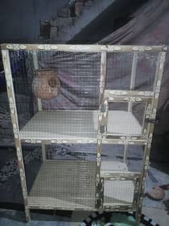 wood cage double portion