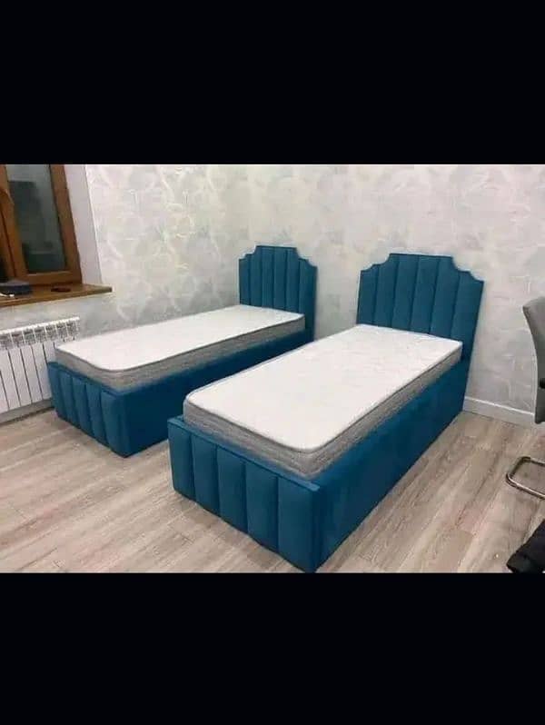 single bed, poshish single bed, bed, side table, dressing 6