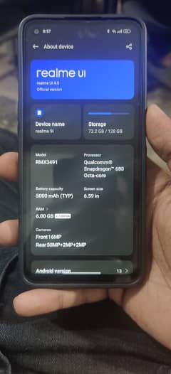 realme 9i with box PTA approved