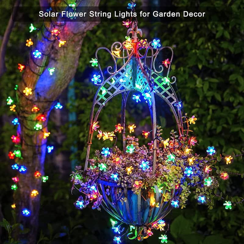 Solar String Fairy Lights With 8 Modes, Waterproof 10