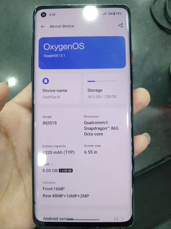 one plus 8 8/128 dual sim 5