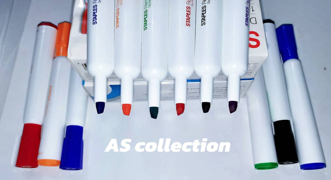 STAPLES Dry Erase Markers, 12Pack) 6 Colors 1