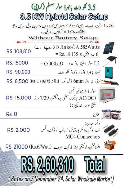 3.5 KW Solar System ساڑھے تین کلو واٹ سولر سسٹم 0