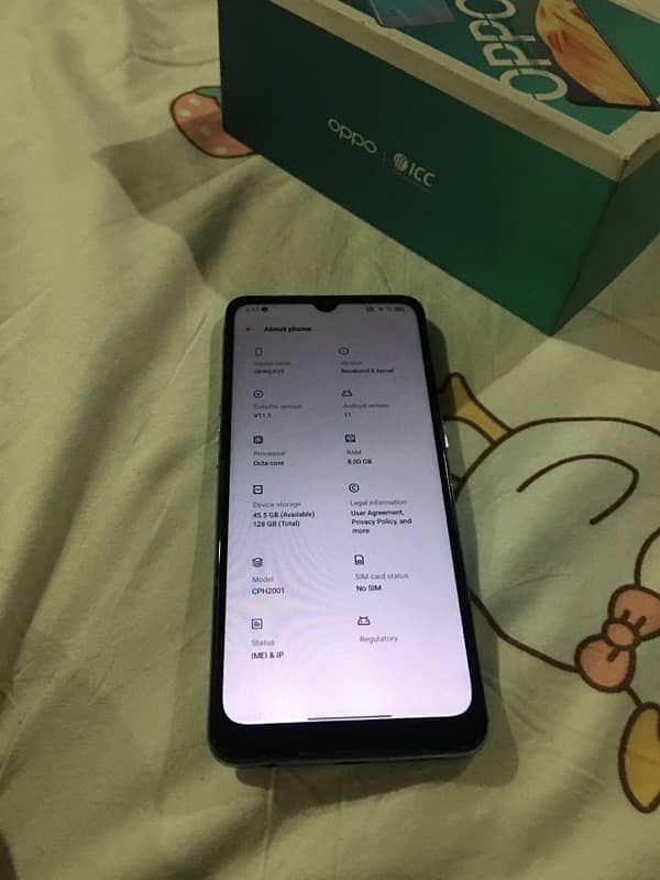 oppo f 15  8/128 with box accessories 4