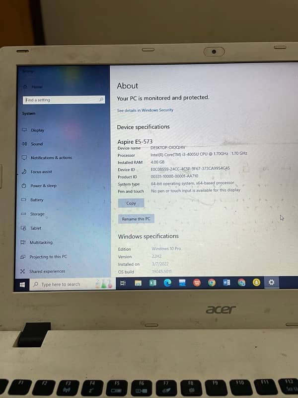 Acer laptop For sale core i 3 3