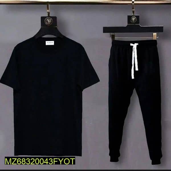 2 pcs Mens Micro plain Track Suit 2