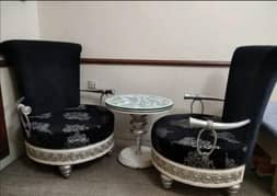 Bridal Room chairs with table