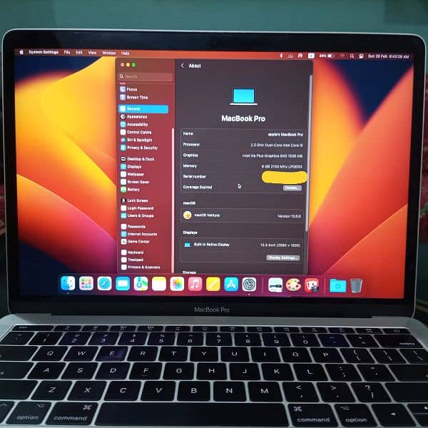 Macbook Pro 2017 Intel Core i5 WITH Graphic card 1.5GB & 8GB RAM DDR3 6