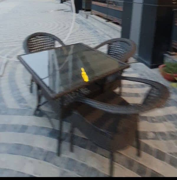 3 outdoor restaurant or garden table with 8 chairs 0