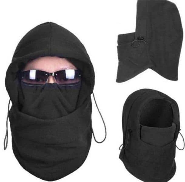 Men's cover Face in winter 1 PC Fleece plain balaclava 2