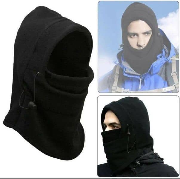 Men's cover Face in winter 1 PC Fleece plain balaclava 5